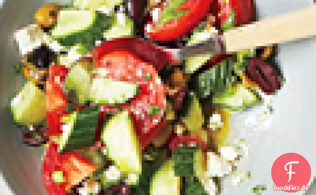 Gurken -, Tomaten-und Feta-Salat
