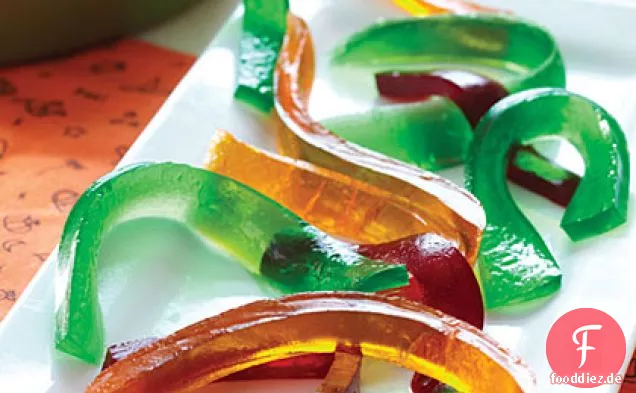 Klebrige gummiartige Würmer