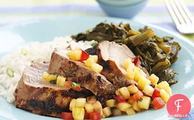Jerk Schweinefilet mit Ananas-Pflaume Relish