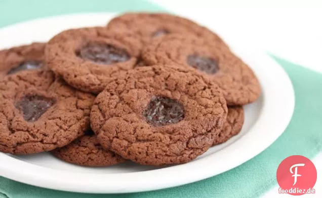 Schokolade Erdnussbutter und Gelee Cookies