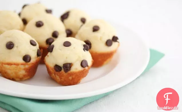 Mini schokolade chip pfannkuchen muffins