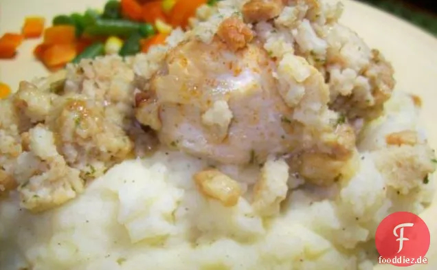 Skillet Huhn, Füllung und Soße