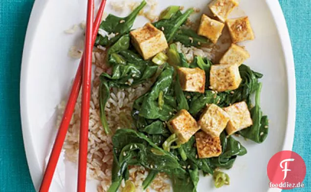 Koreanisch inspirierter sautierter Tofu