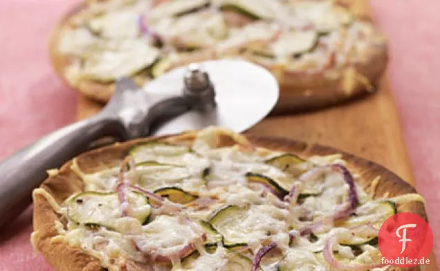 Mini weiße Pizzen mit Gemüse