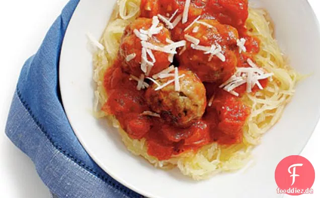 Spaghetti Squash und Fleischbällchen