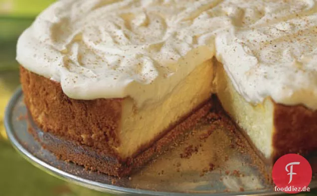 Eierlikör-Käsekuchen mit Gingersnap-Kruste
