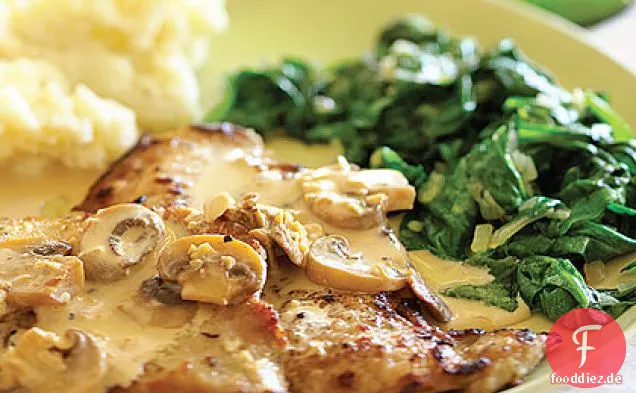 Kalbfleisch Scaloppine mit Pilz-Marsala-Sauce