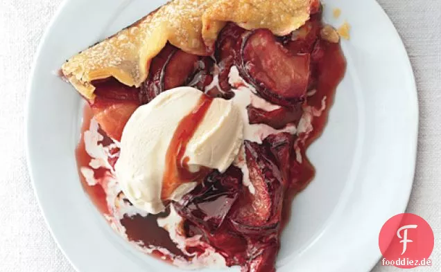 Rustikale Pflaume und Port Torte