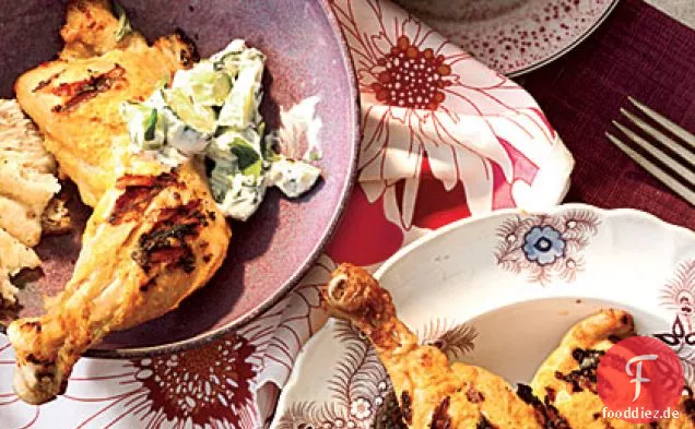 Tandoori Gegrilltes Hähnchen mit Minze Raita