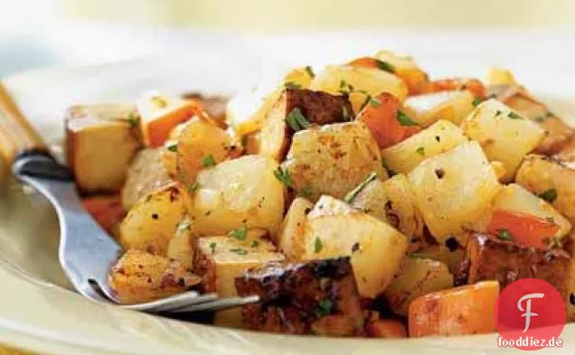 Hash Browns mit italienisch gewürztem Tofu
