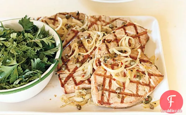Kapern-Rosmarin-Thunfisch mit Kräutersalat
