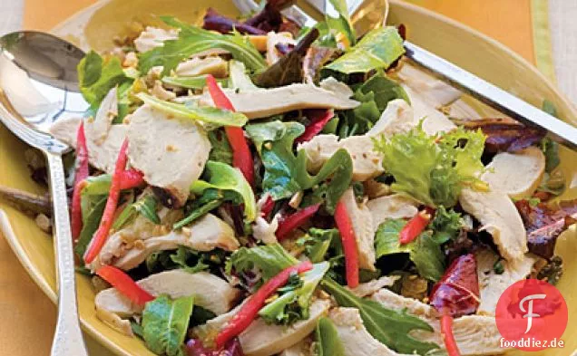 Gegrilltes Hähnchenessen mit Zitrus-Vinaigrette