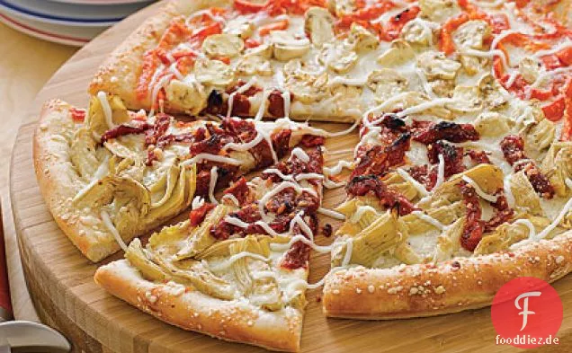 Vier-Jahreszeiten-Veggie-Pizza
