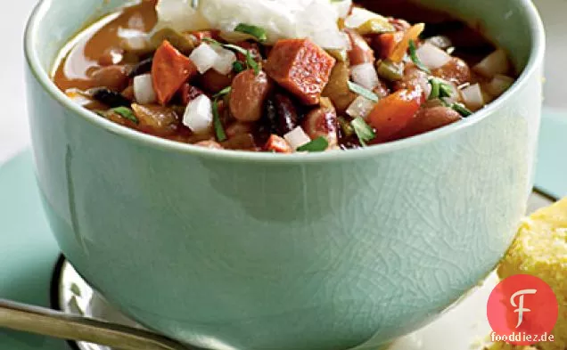 Anasazi und schwarze Bohnen Chili