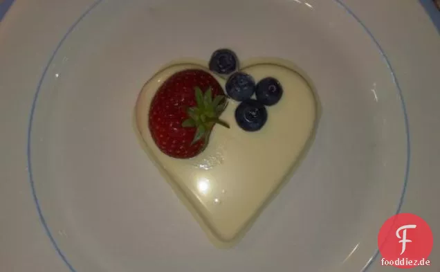 Vanille Weiße Schokolade Panna Cotta Mit Erdbeeren