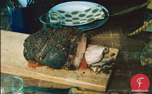 Pfefferkorn gebratenes Schweinefleisch mit Vermouth Pan Sauce