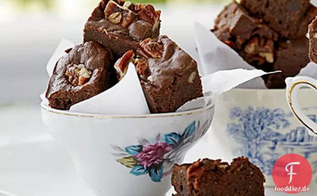 Speck-Bourbon Brownies mit Pekannüssen
