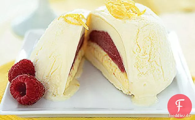 Zitronen-Himbeer-Eisbomben