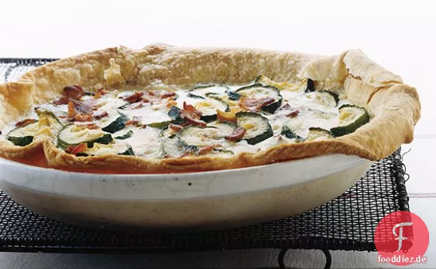 Zucchini, Speck und Gruyère-Quiche