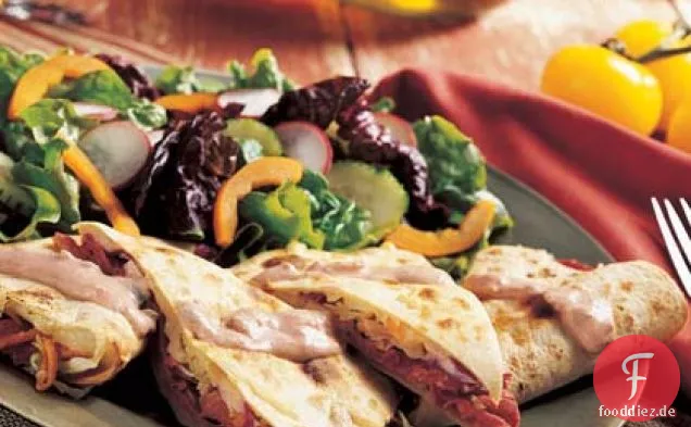 Reuben Quesadillas