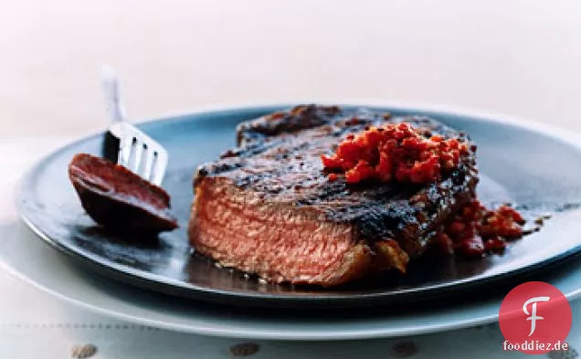 Rib-Eye-Steaks mit Harissa-Stil Genießen