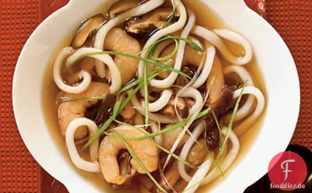 Udon-Suppe mit Garnelen