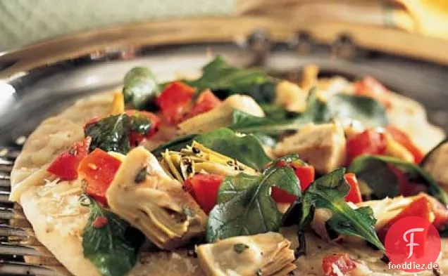 Gegrillter Salat-Pizza