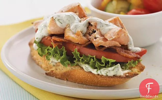 Lachs mit offenem Gesicht BLTs