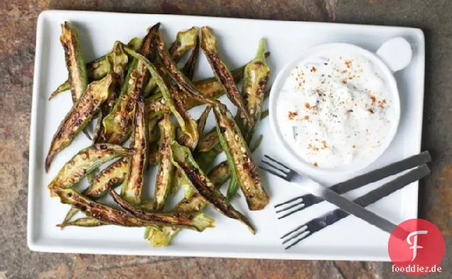 Skillet geröstete gewürzte Okra