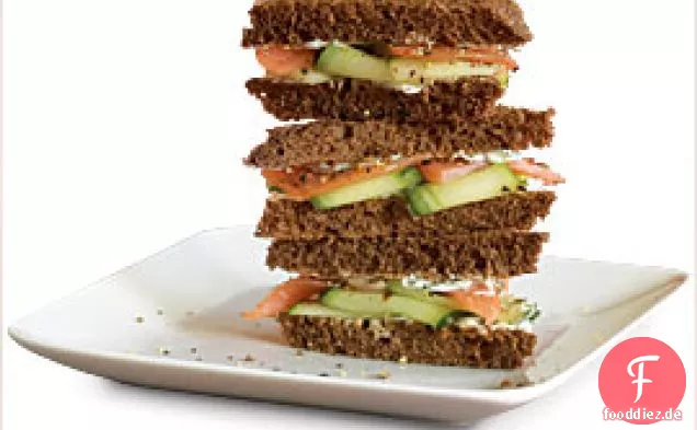 Geräucherter Lachs & Gurke Tee Sandwiches