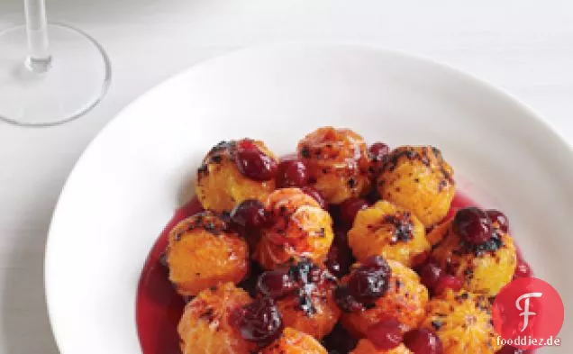 Kandierte Mandarinen mit Preiselbeeren