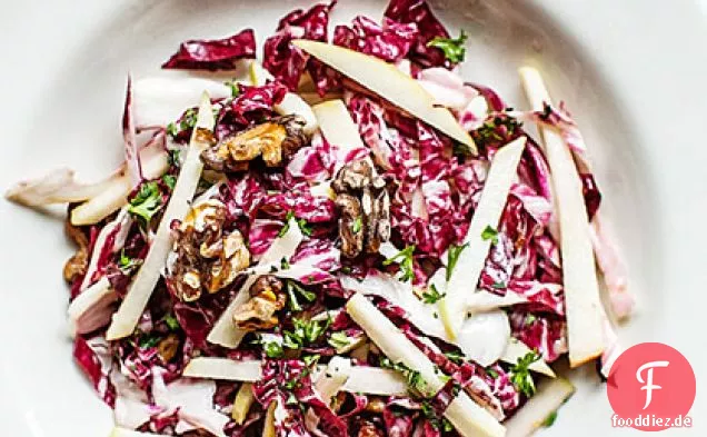 Radicchio Waldorf-Salat mit Apfelwein-Dressing