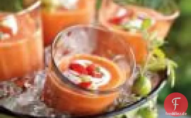 Erbstück-Tomaten-Gazpacho