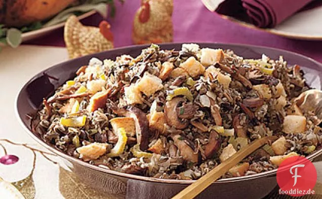 Slow-Cooker Wildreis und Pilzfüllung