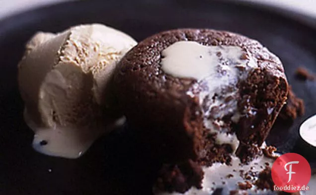 Warme Doppel-Schokoladen-Brownie-Kuchen