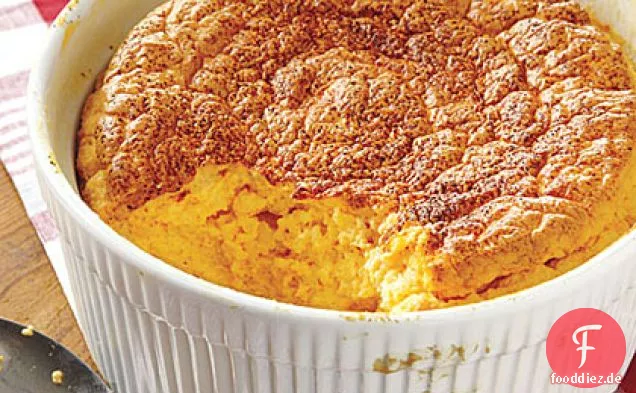 Puffed Cheddar-Reis-Auflauf