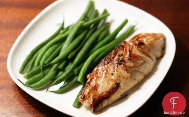Gegrillter schwarzer Kabeljau mit frischem Wasabi & Mirin