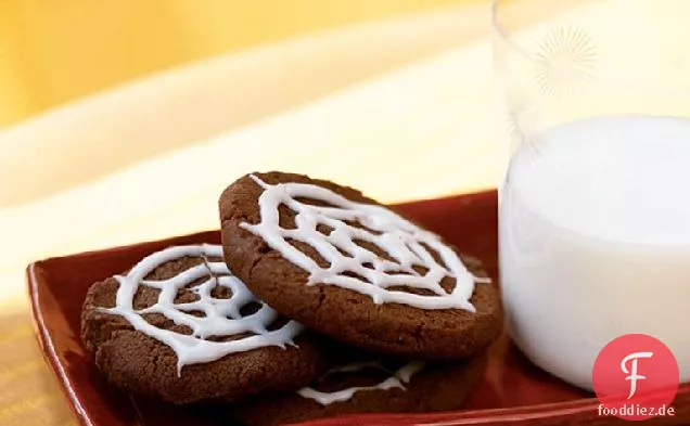 Schokolade Spiderweb Cookies