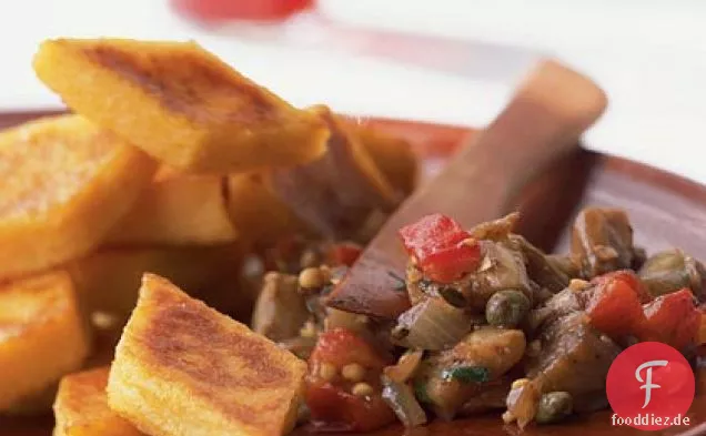 Caponata mit Polenta Crostini