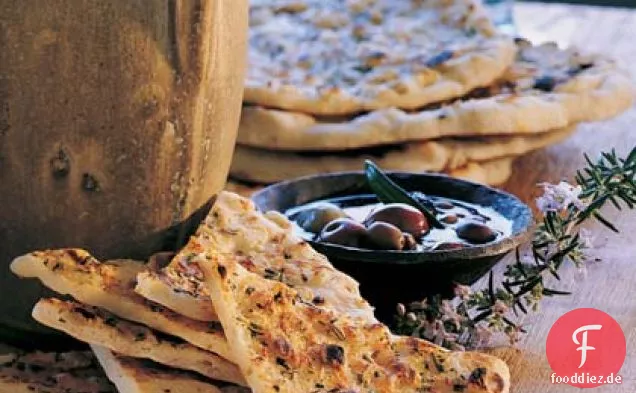 Gegrillte Rosmarin-Fladenbrote