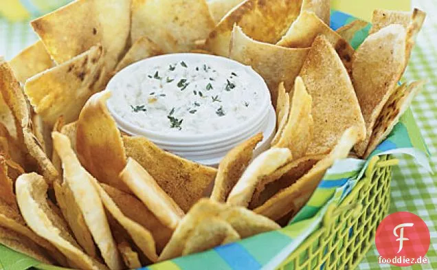 Knoblauch-Pita-Chips