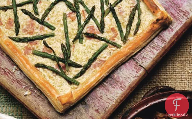 Spargel-Ricotta-Torte mit Comte-Käse