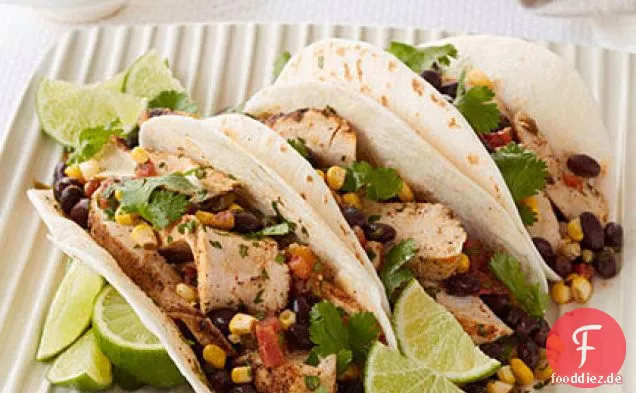 Huhn Tacos mit Mais-Salsa