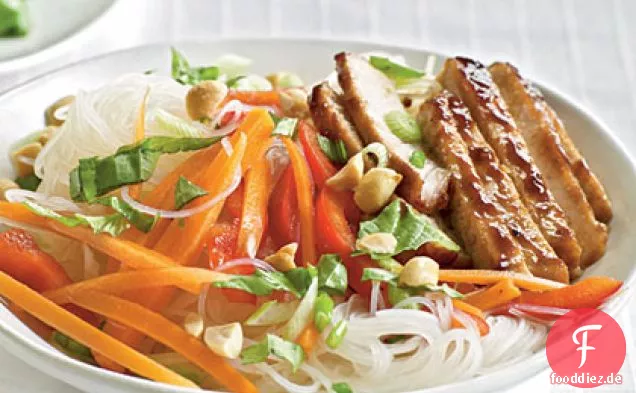 Schweinefleisch-Nudel-Salat