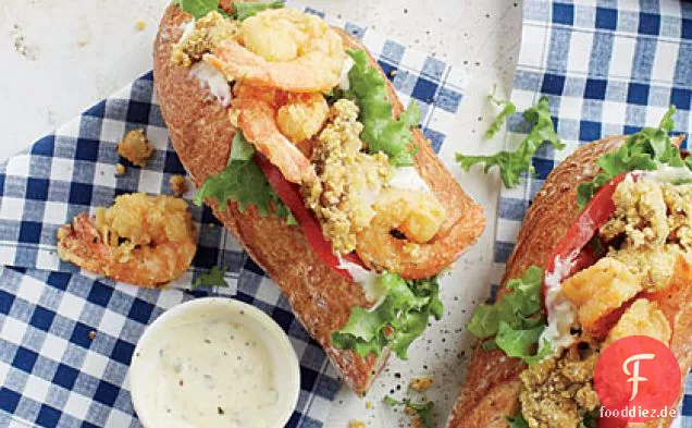 Austern-und-Shrimps-Po' Boys
