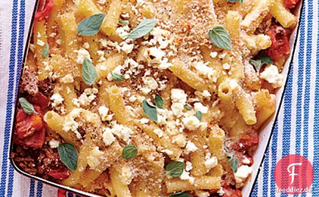 Griechisch gebackene Ziti (Pastitsio)