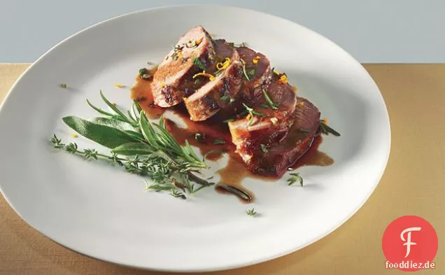 Honig-mariniertes Schweinefleisch mit Gremolata
