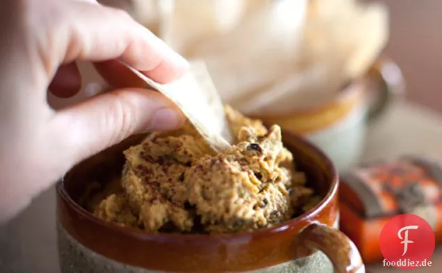 Gewürzte Auberginen Hummus W / Pita-Chips