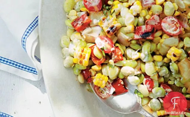 Gegrillter Mais-Butter-Bohnensalat