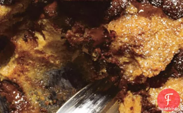 Dulce de Leche und Schokolade Chunk-Brot-Pudding